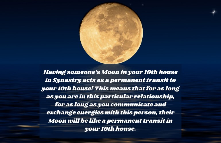 Moon in 10th house synastry