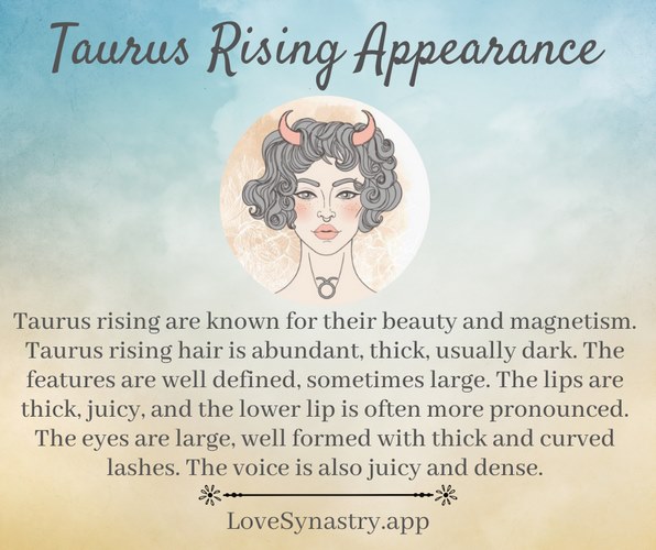 taurus rising appearance